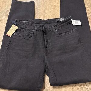Womens David Bitton Buffalo Mid Rise Slim/Carrie Stretch Jeans 31 Black NWT